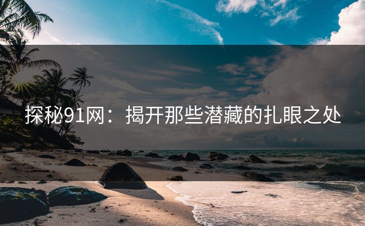 探秘91网:揭开那些潜藏的扎眼之处